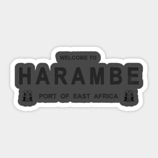 Welcome to Harambe Sticker